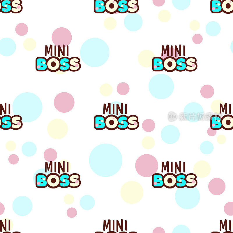 Mini boss无缝图案